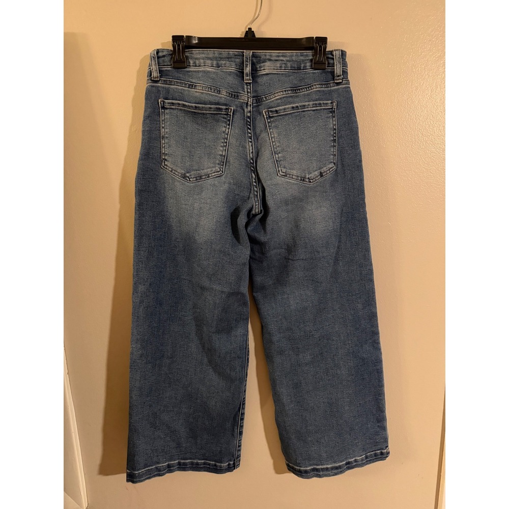 Kut from the Kloth Meg Wide Leg Jeans Medium Wash Seam Front Denim Size 6 - Picture 5 of 7